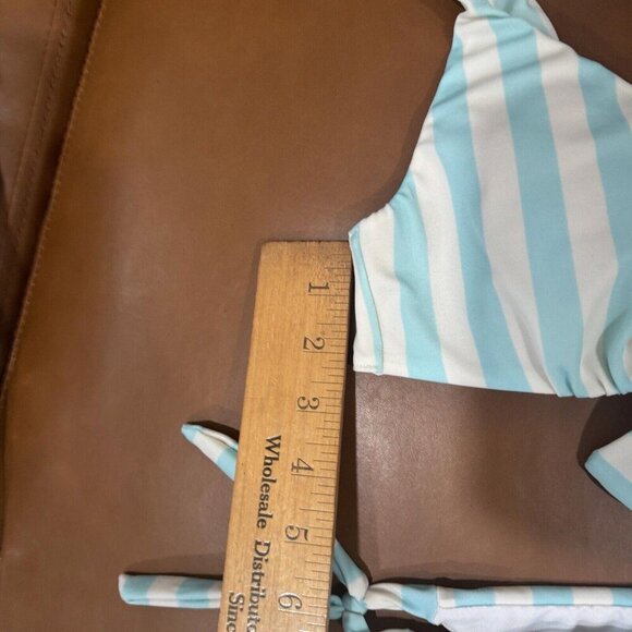 Calzedonia Cobby Blue Stripe Bikini Size Small? See Measurements Adjustable - Picture 4 of 9